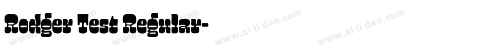 Rodger Test Regular字体转换